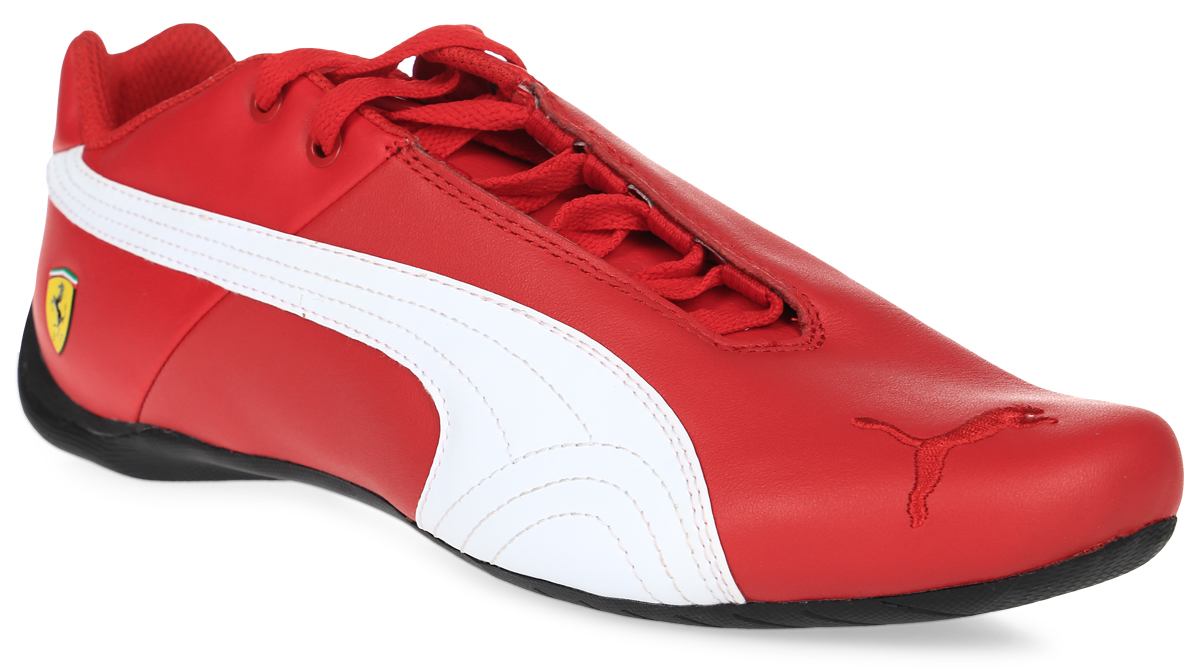 Кроссовки мужские Puma Sf Future Cat Og, цвет: красный. 30592301. Размер 8 (41)30592301 Кроссовки мужские Puma Sf Future Cat Og, цвет: красный. 30592301. Размер 8 (41)30592301Кроссовки SF Future Cat OG - иконный стиль для водителей среди автоспортивной линейки Puma. Качественный кожаный верх и уникальная подошва обеспечивают не только высокий уровень комфорта во время езды и прогулок, но и экстравагантный вид. Вышитый логотип Puma на носке и боковой стороне усилены знаками и гербом Ferrari, а также итальянским флагом на пятке.