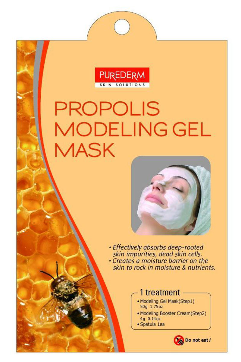 Purederm Альгинатная моделирующая маска 2 в 1 с экстрактом прополиса, 50 г и Моделирующий крем интенсивного действия, 4 г180361 Purederm Альгинатная моделирующая маска 2 в 1 с экстрактом прополиса, 50 г и Моделирующий крем интенсивного действия, 4 г180361Инновационная моделирующая альгинатная маска для домашнего использования, которую не нужно смешивать с водой. Маска состоит из моделирующей гелевой маски и моделирующего крема интенсивного действия, которые превращаются в гель, смешиваясь вместе. Маска содержит Альгин, ключевой компонент, получаемый из водорослей и ламинарии, для глубокого очищения кожи от загрязнений и отмерших роговых частиц, в то же время создающий влагостойкий барьер для удержания влаги и питательных веществ в коже. Маска оказывает интенсивное увлажнение, смягчение и придание коже свежести. В составе маски экстракт прополиса, меда, гиалуроновая кислота и различные натуральные ингредиенты. Не содержит парабенов, минеральных масел, бензофенона, лаурил сульфатов, силикона.
