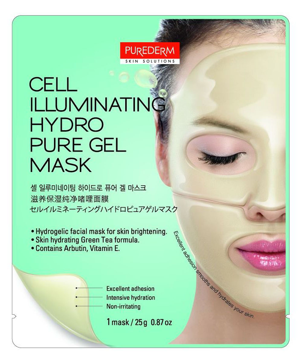 Purederm Маска гидрогелевая для сияния кожи, 25 г586973 Purederm Маска гидрогелевая для сияния кожи, 25 г586973Интенсивный уход для кожи лица на основе гидрогеля. В состав маски входит активный комплекс увлажняющих компонентов: Арбутин, Экстракт Зеленого Чая, Витамин Е, Бета-глюкан, а также смягчающие компоненты для выравнивания тона кожи, осветления пигментных пятен, придания коже идеально сияющего цвета. Благодаря плотному прилеганию активные компоненты глубоко проникают в кожу, насыщают и питают ее. По мере того, как активные ингредиенты проникают в кожу, маска становится тоньше.