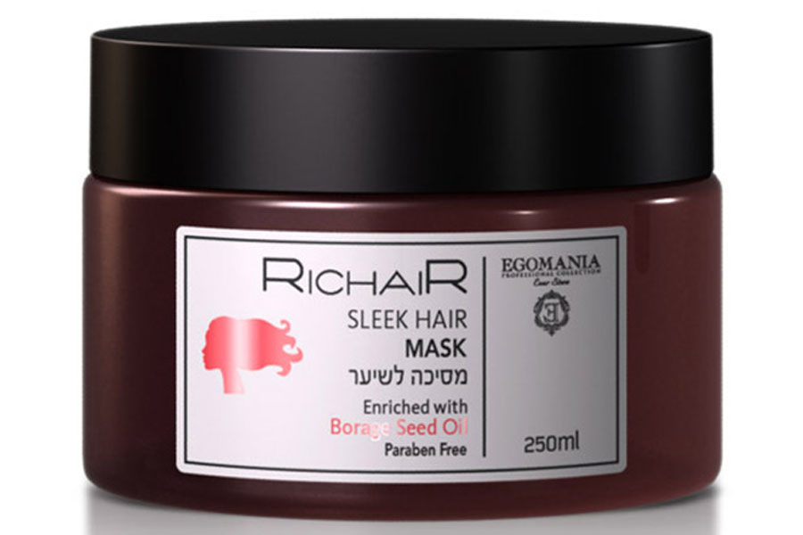 Egomania Professional Collection Маска Richair для гладкости и блеска волос, 250 мл182451 Egomania Professional Collection Маска Richair для гладкости и блеска волос, 250 мл182451Маска предназначена для интенсивного ухода и восстановления поврежденных, пористых, лишенных блеска волос. Благодаря содержанию масла огуречника лекарственного, интенсивно увлажняет волосы, придавая эластичность и упругость. Натуральные керамиды эффективно восстанавливают поверхность поврежденных и пористых волос. Натуральный гидролизованный кератин и морской коллаген придает волосам гладкость и блеск, защищает волосы от термического повреждения в момент укладки и негативных внешних факторов.
