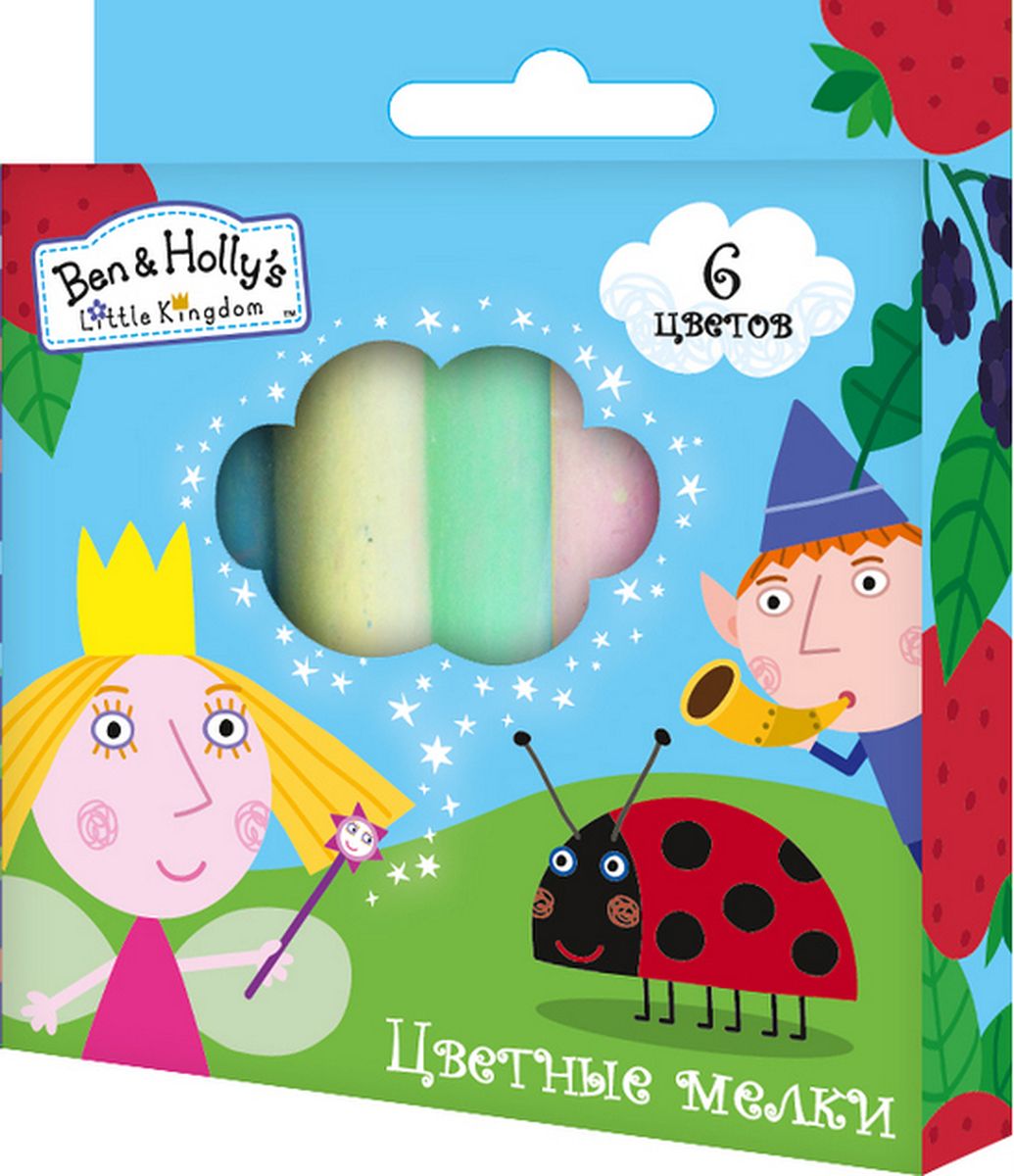 Ben&Holly Цветные мелки Бен и Холли 6 цветов31704 Ben&Holly Цветные мелки Бен и Холли 6 цветов31704Набор цветных мелков ТМ Бен и Холли поможет детям создавать яркие большие картины на асфальте и других шероховатых поверхностях, развивая их творческие способности, воображение, цветовосприятие и моторику рук. В набор входит 6 разноцветных мелков с удобным квадратным сечением. Мелки имеют яркие цвета, прочны, устойчивы к стиранию.
