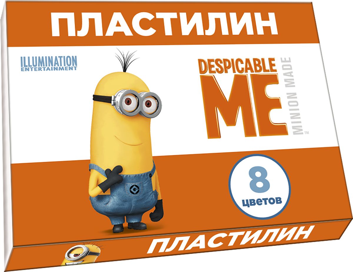Universal Миньоны Пластилин 8 цветов31893 Universal Миньоны Пластилин 8 цветов31893Лепить из яркого и легко размягчающегося пластилина Гадкий Я - невероятное удовольствие. Он мягкий и пластичный, не липнет к рукам, не имеет запаха, его цвета легко смешиваются друг с другом. Из него ваш малыш создаст удивительные поделки, тренируя мелкую моторику и умение работать пальчиками, развивая тактильное восприятие формы, веса и фактуры, совершенствуя воображение и пространственное мышление. Смешивайте цвета, фантазируйте, экспериментируйте в компании с любимыми героями!В наборе Гадкий Я 8 ярких цветов пластилина по 15 г и пластиковая стека. Состав: парафин, петролатум, мел, каолин, красители. Товар сертифицирован и безопасен при использовании по назначению. Срок годности не ограничен. Упаковка: коробка размером 11х15,2х1,5 см.