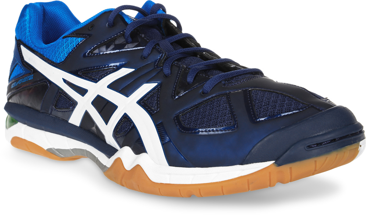 Кроссовки для волейбола мужские Asics Gel-Tactic, цвет: темно-синий, синий. B504N-5801. Размер 14 (47,5)B504N-5801 Кроссовки для волейбола мужские Asics Gel-Tactic, цвет: темно-синий, синий. B504N-5801. Размер 14 (47,5)B504N-5801Кроссовки обеспечивают максимальный комфорт во время многочасовых перемещений по площадке, а также придают необходимое ускорение для стремительного рывка. Износоустойчивая синтетическая кожа продлевает срок службы кроссовок. Непревзойденный комфорт модели обеспечивают технология Asics Gel (специальный вид силикона) в носке и пятке, которая снижает нагрузку на пятку, колени и позвоночник спортсмена, и волшебная подошва - вентилируемая средняя подошва, которая минимизирует вес обуви и максимизирует циркуляцию воздуха. Смелый дизайн кроссовок сделает спортсмена заметным на всем протяжении игры.