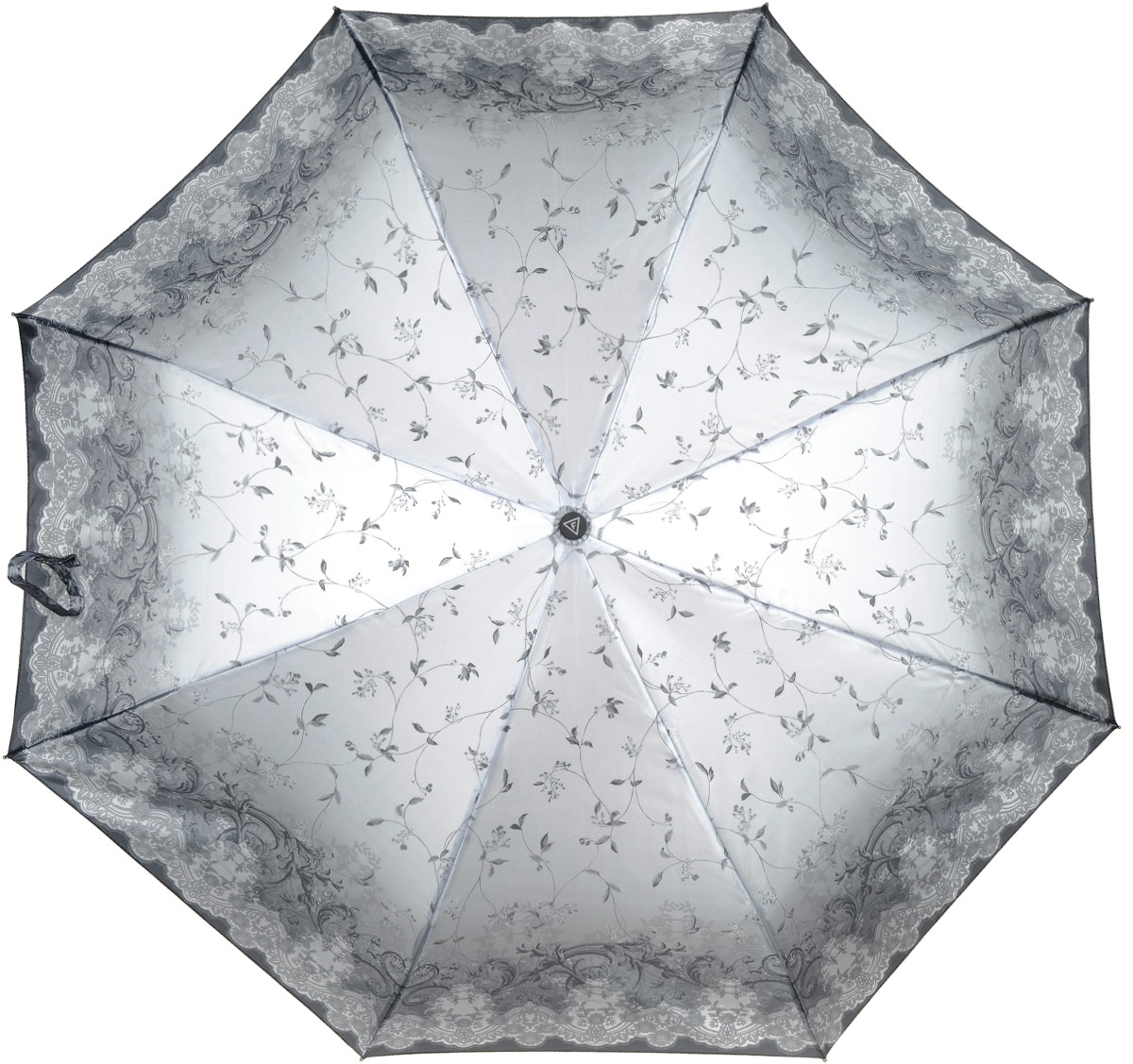 Зонт женский Fabretti, автомат, 3 сложения, цвет: серый. L-17109-3