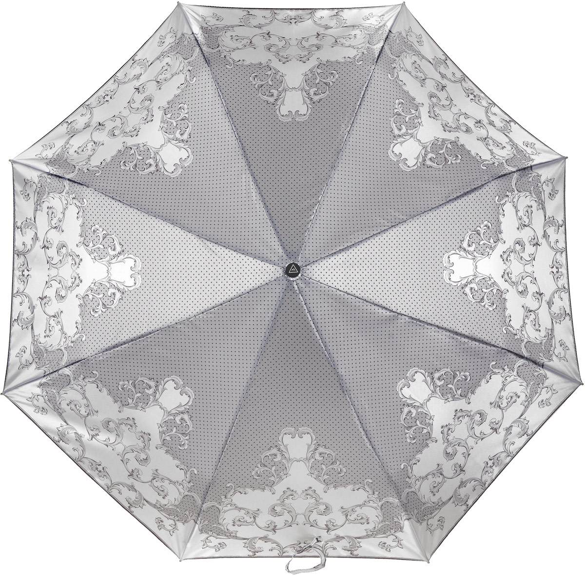 Зонт женский Fabretti, автомат, 3 сложения, цвет: серый, светло-серый. L-17107-10