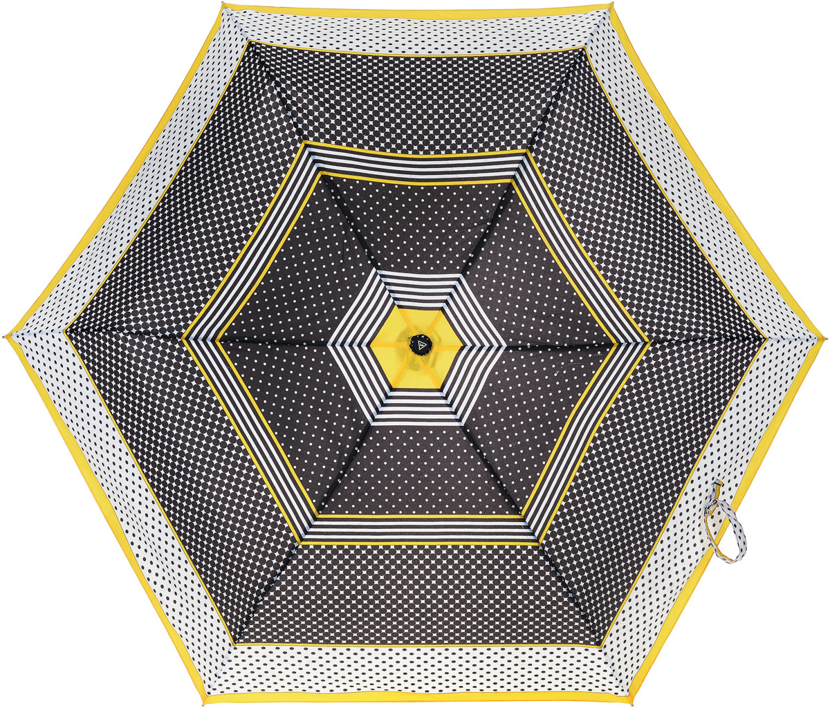 Зонт женский Fabretti, механический, 3 сложения, цвет: белый, коричневый, желтый. MX-17100-12