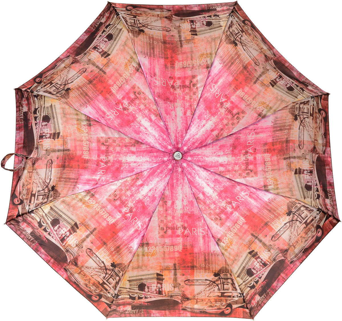 Зонт женский Fabretti, автомат, 3 сложения, цвет: розовый, коричневый. L-17102-4