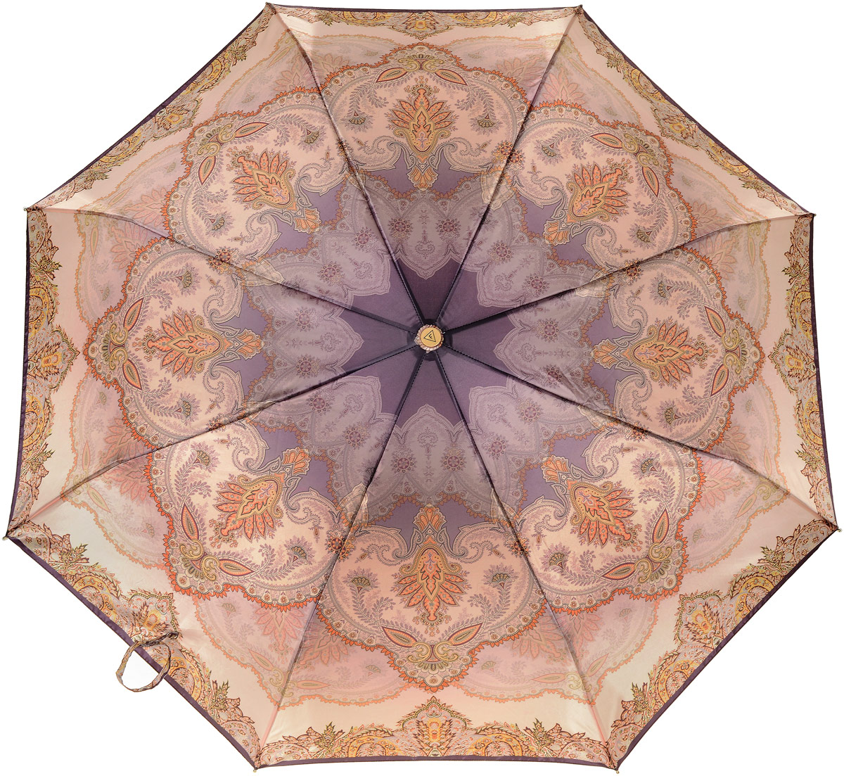 Зонт женский Fabretti, автомат, 3 сложения, цвет: бежевый, мультиколор. L-17103-9