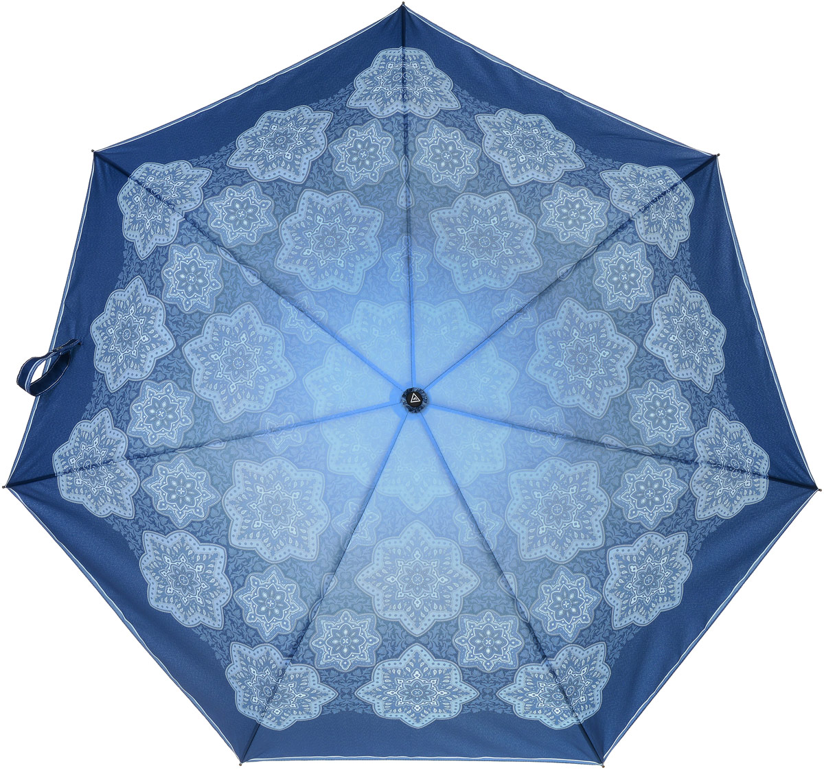 Зонт женский Fabretti, автомат, 3 сложения, цвет: синий. P-17100-2