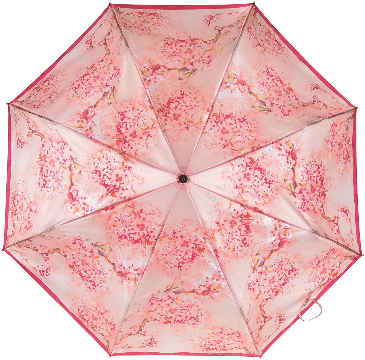 Зонт женский Fabretti, автомат, 3 сложения, цвет: светло-розовый, красный. S-17101-4
