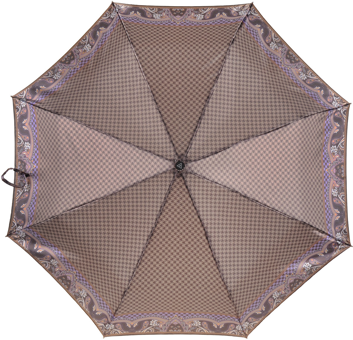 Зонт женский Fabretti, автомат, 3 сложения, цвет: коричневый, мультиколор. L-17109-9