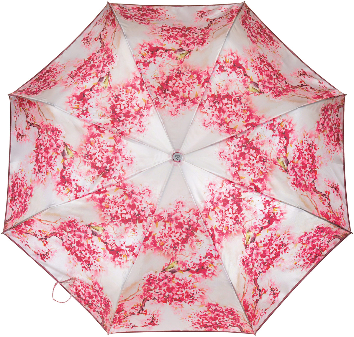 Зонт женский Fabretti, автомат, 3 сложения, цвет: кремовый, красный. L-17102-1