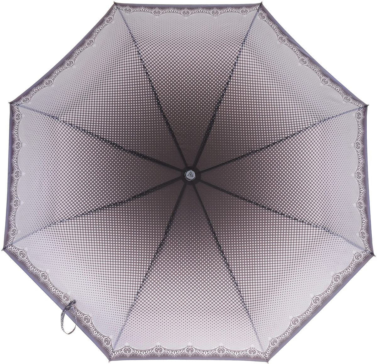 Зонт женский Fabretti, автомат, 3 сложения, цвет: светло-серый, фиолетовый. L-17104-6