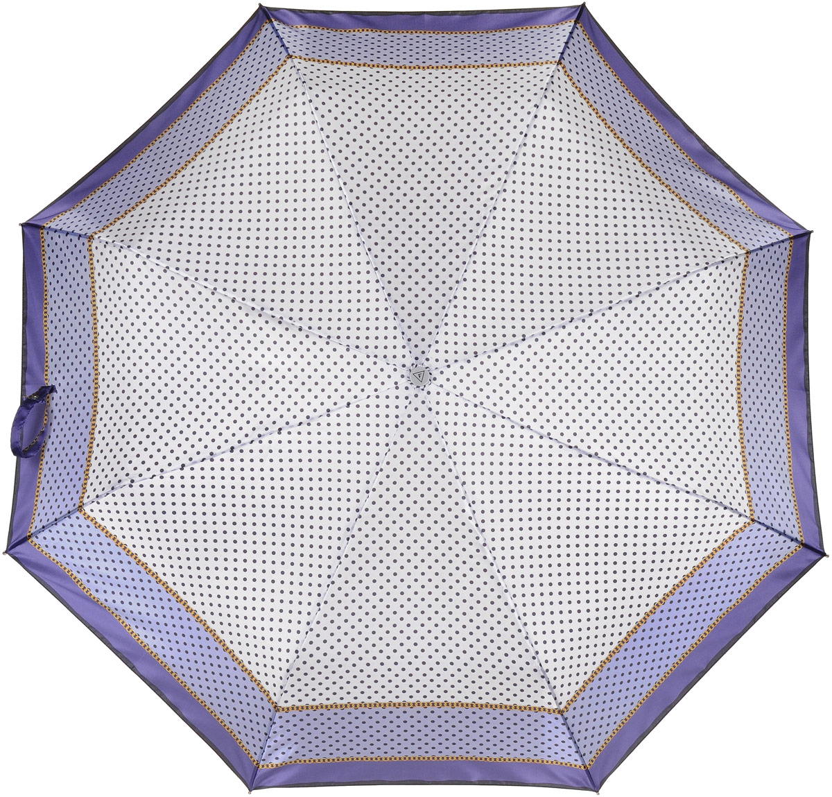 Зонт женский Fabretti, автомат, 3 сложения, цвет: лиловый, белый, черный. L-17102-9