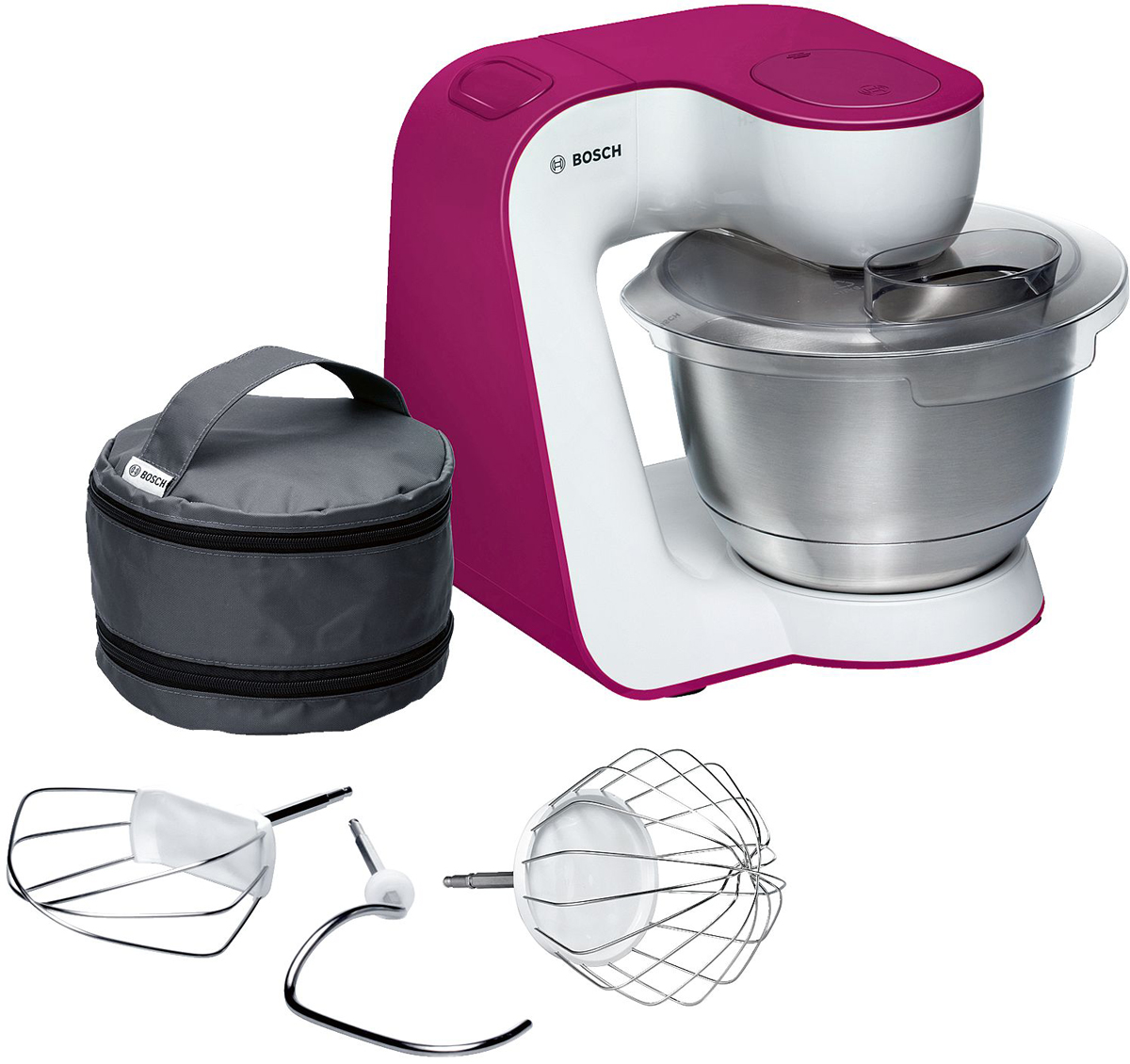 Bosch MUM54P00 кухонный комбайнMUM54P00 Bosch MUM54P00 кухонный комбайнMUM54P00Bosch MUM54P00 - мощная кухонная машина с многосторонними возможностями для готовки и выпечки. Мотор мощностью 900 Вт легко обрабатывает большие количества ингредиентов. Отличное качество замеса теста благодаря планетарному вращению Multi-motion-drive. 7 скоростей замешивания и импульсный режим обеспечат наилучший результат. Большая чаша из нержавеющей стали 3,9 л позволяет замешать до 2 кг крутого теста. Bosch MUM54P00 имеет функцию автоматического поднятия рычага EasyArmLift.