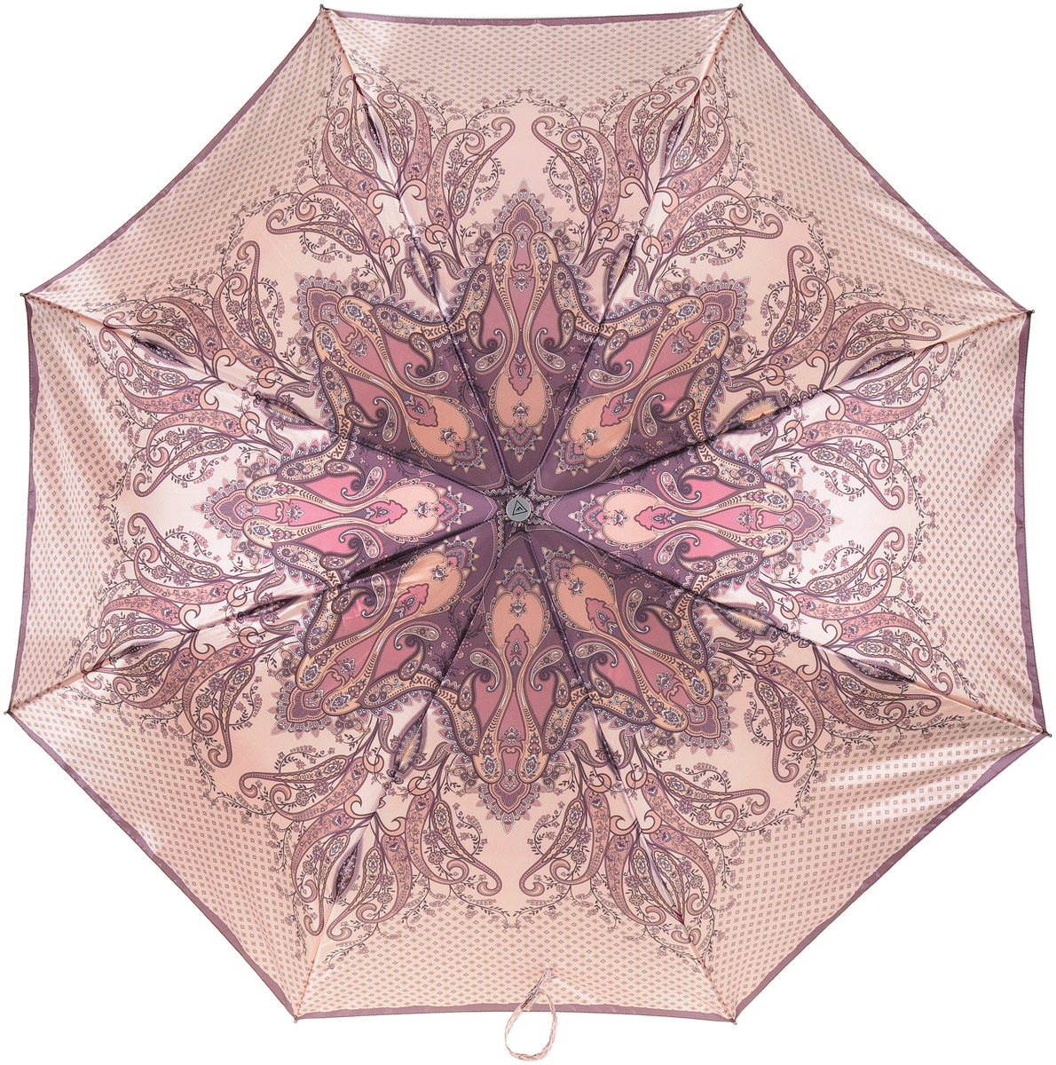 Зонт женский Fabretti, автомат, 3 сложения, цвет: фиолетовый, бежевый. L-17100-4