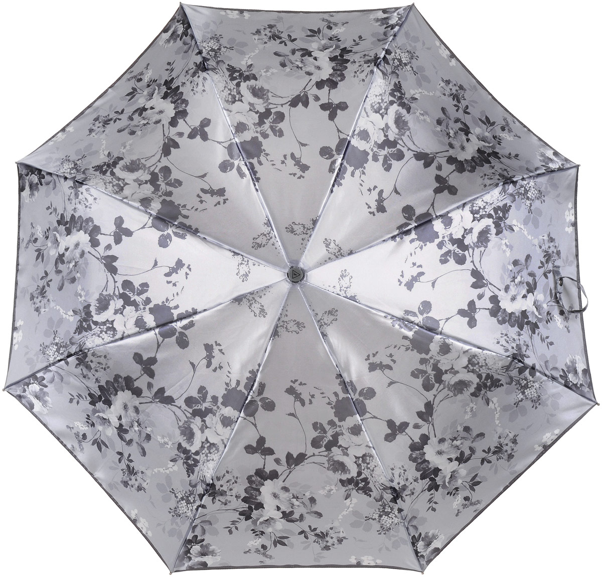 Зонт женский Fabretti, автомат, 3 сложения, цвет: серый, темно-серый. L-17102-8