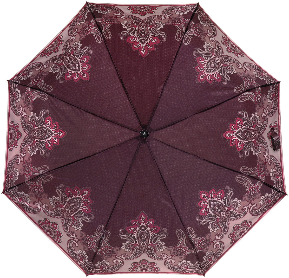 Зонт женский Fabretti, автомат, 3 сложения, цвет: баклажановый, мультиколор. S-17102-6