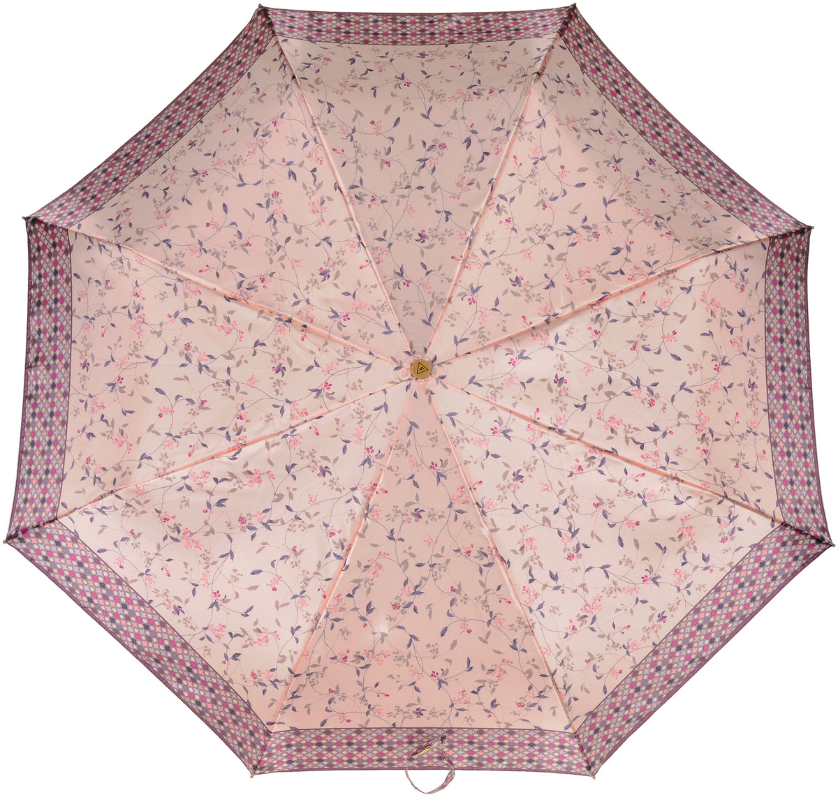 Зонт женский Fabretti, автомат, 3 сложения, цвет: светло-розовый, мультиколор. L-17103-7