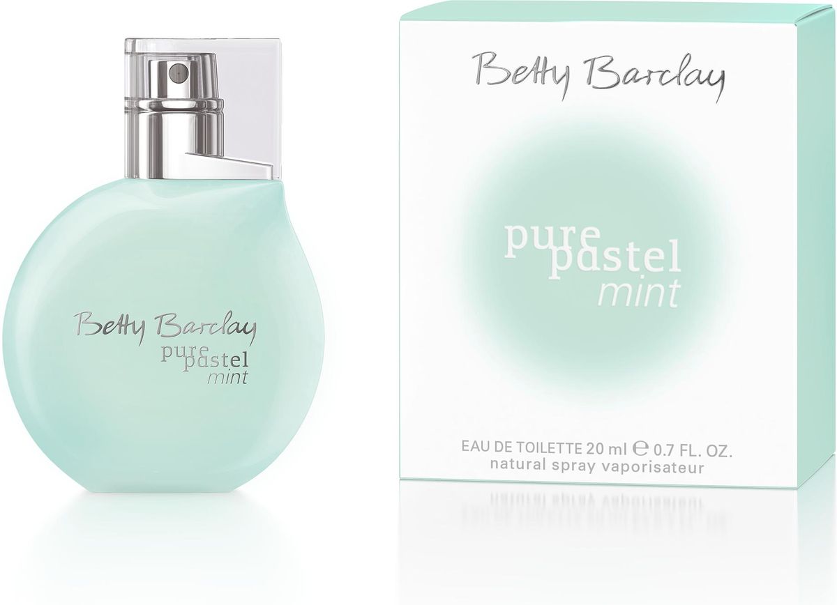 Betty Barclay Pure Pastel Mint Туалетная вода 20 мл4011700337118 Betty Barclay Pure Pastel Mint Туалетная вода 20 мл4011700337118Новинка Pure Pastel Mint - это удивительный парфюм, в котором умело сочетаются теплые и прохладные ноты, в нем есть нежность и дерзость, уютная мягкость и жгучая страсть. Композиция открывается нотами юзу, пикантной пряностью черной смородины и деликатной пряностью розового перца. В сердце распускается потрясающая чайная роза в окружении цикламена и иланг-иланга. Теплый изменчивый шлейф строится на аккордах сандалового дерева и завораживающей чувственности мускуса.