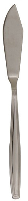 Рыбный нож Regent Inox "Euro" выполнен из высококачественной нержавеющей стали с зеркальной полировкой. В комплекте - 3 ножа в виде лопатки с одним закругленным, а другим тупым краем. Такие рыбные ножи прекрасно украсят ваш праздничный стол и порадуют своим простым, но элегантным дизайном.   Характеристики:Материал: нержавеющая сталь 18/10. Комплектация: 3 шт. Общая длина ножа: 21,5 см. Размер рабочей поверхности: 2,2 см х 8,5 см. Артикул: 93-CU-EU-12.3.