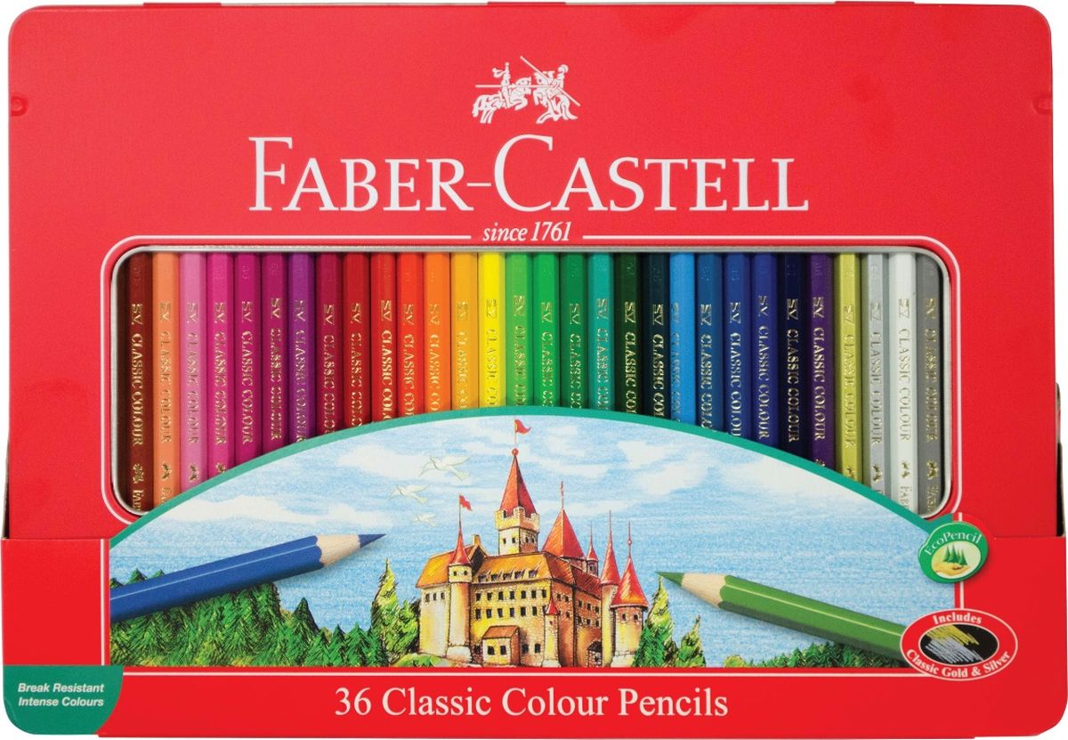 Faber-Castell Набор цветных карандашей Замок 36 цветов