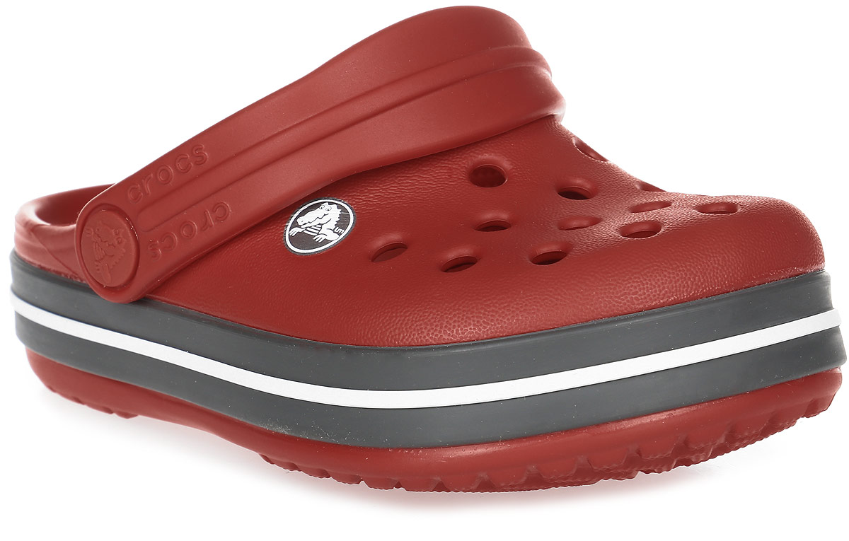 Сабо детские Crocs, цвет: красный. 204537-6IB. Размер C13 (30)