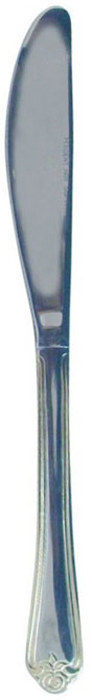 Нож столовый Regent Inox Rosa, 2 шт93-CU-RS-01.2 Нож столовый Regent Inox Rosa, 2 шт93-CU-RS-01.2Столовый нож Regent Inox Rosa выполнен из высококачественной нержавеющей стали с зеркальной полировкой. В комплекте - 2 ножа. Ручки приборов украшены золотистой окантовкой. Лезвия ножей - зубчатые.Такие оригинальные столовые ножи прекрасно украсят ваш праздничный стол и порадуют своим элегантным дизайном. Характеристики:Материал: нержавеющая сталь 18/10. Комплектация: 2 шт. Общая длина ножа: 20,5 см. Длина лезвия: 9,5 см. Артикул: 93-CU-RS-01.2.