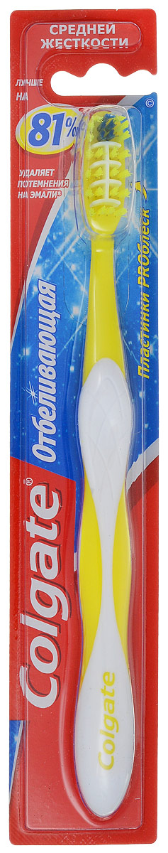 Colgate Зубная щетка Отбеливающая, средней жесткости, цвет: желтыйFCN20788_желтый Colgate Зубная щетка Отбеливающая, средней жесткости, цвет: желтыйFCN20788_желтыйColgate Зубная щетка Отбеливающая, средней жесткости, цвет: желтый
