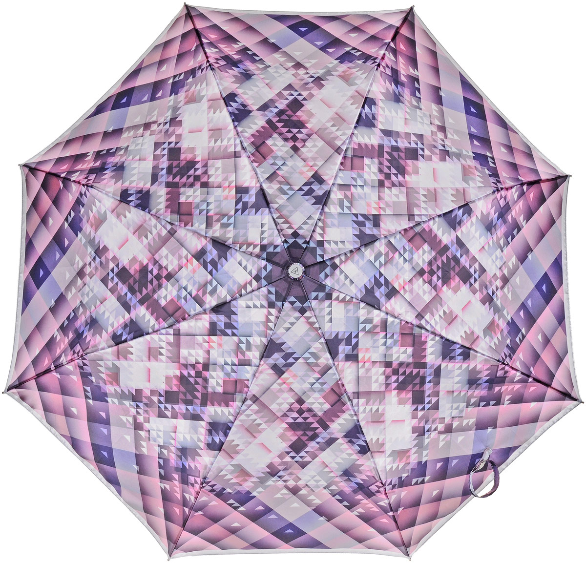 Зонт женский Fabretti, автомат, 3 сложения, цвет: фиолетовый, мультиколор. L-17100-12