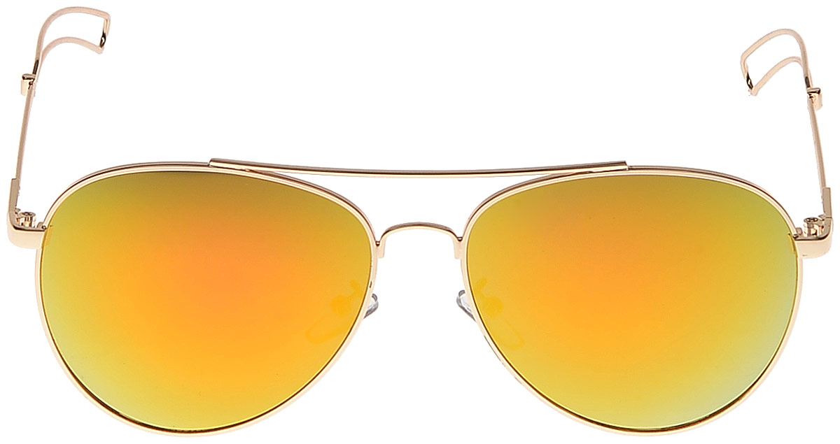 Очки солнцезащитные женские Vitta pelle, цвет: золотистый, оранжевый. 1301-2017-921