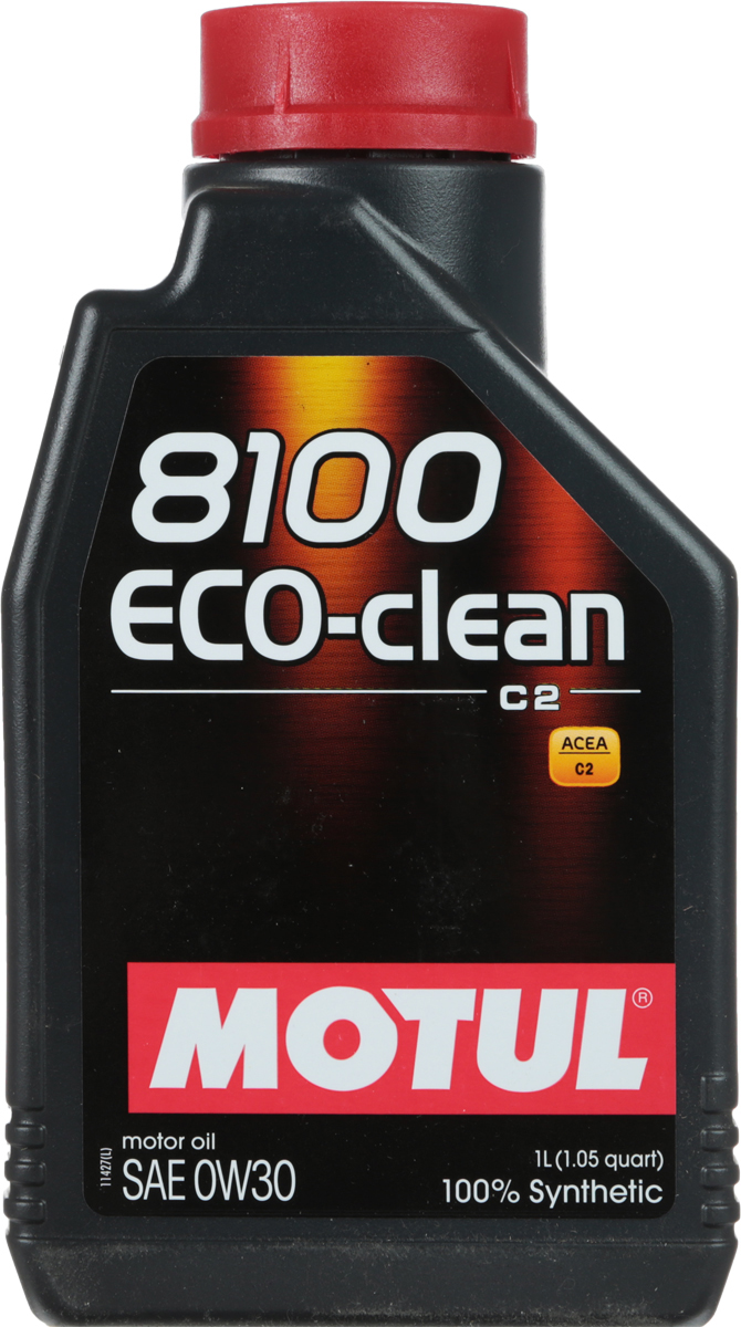Масло моторное Motul 8100 Eco-Clean, синтетическое, 0W-30, 1 л102888 Масло моторное Motul 8100 Eco-Clean, синтетическое, 0W-30, 1 л102888Моторное масло для бензиновых и дизельных двигателей. 100% синтетическое. Высокотехнологичное 100% синтетическое энергосберегающее моторное масло. Специально разработано для автопроизводителей, требующих масла с низким трением, низкой высокотемпературной вязкостью (HTHS менее 3,5 мПа.с), сниженным содержанием сульфатной золы (?0,8%), фосфора (0.07%-0.09%), серы (?0.3%) - Mid SAPS.Применяется для автомобилей последнего поколения, оснащенных бензиновыми и дизельными двигателями, в том числе с непосредственным впрыском, отвечающих требованиям стандартов Евро IV и Евро V, требующих использования в них энергосберегающих масел стандарта ACEA C2. Совместимо с каталитическими конвертерами и сажевыми фильтрами (DPF) системы очистки выхлопных газов. ACEA Стандарты: ACEA C2API Стандарты: API PERFORMANCE SNОдобрения: FORD WSS M2C 950A; FIAT 9.55535-GS1/DS1