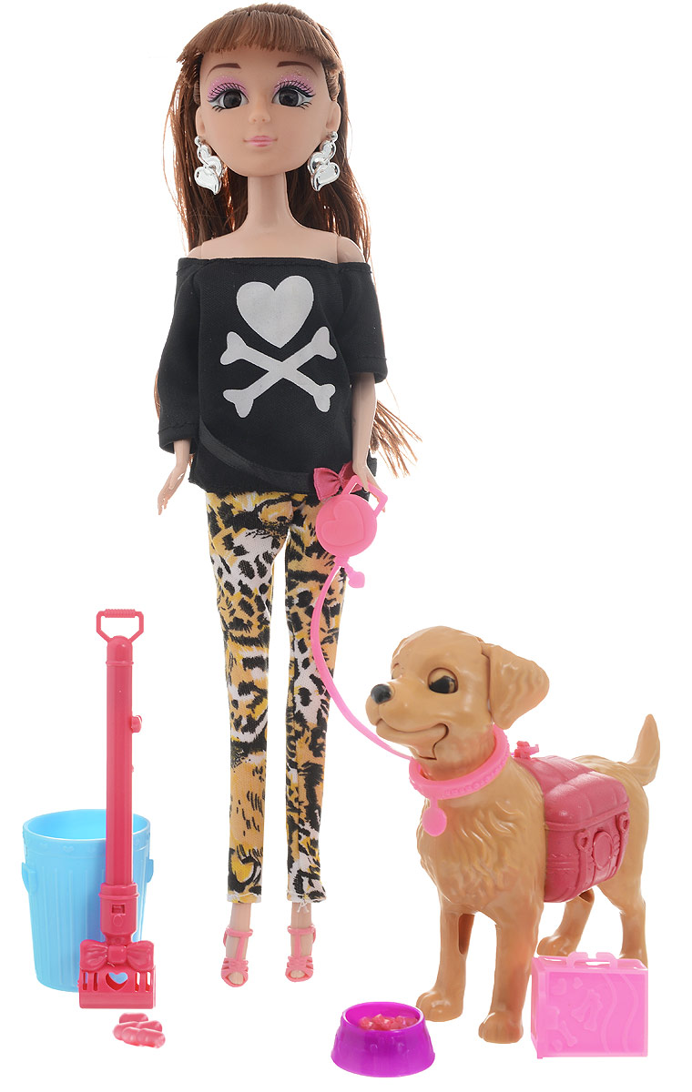 Veld-Co Игровой набор с куклой Pet Show цвет одежды черный леопардовый