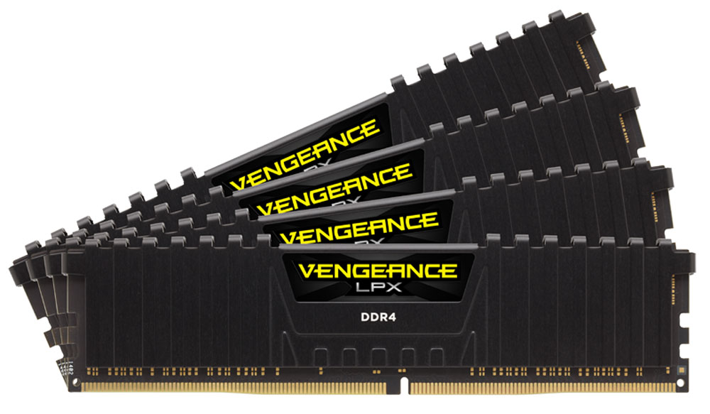 Corsair Vengeance LPX DDR4 4x8Gb 2133 МГц, Black комплект модулей оперативной памяти (CMK32GX4M4A2133C13)