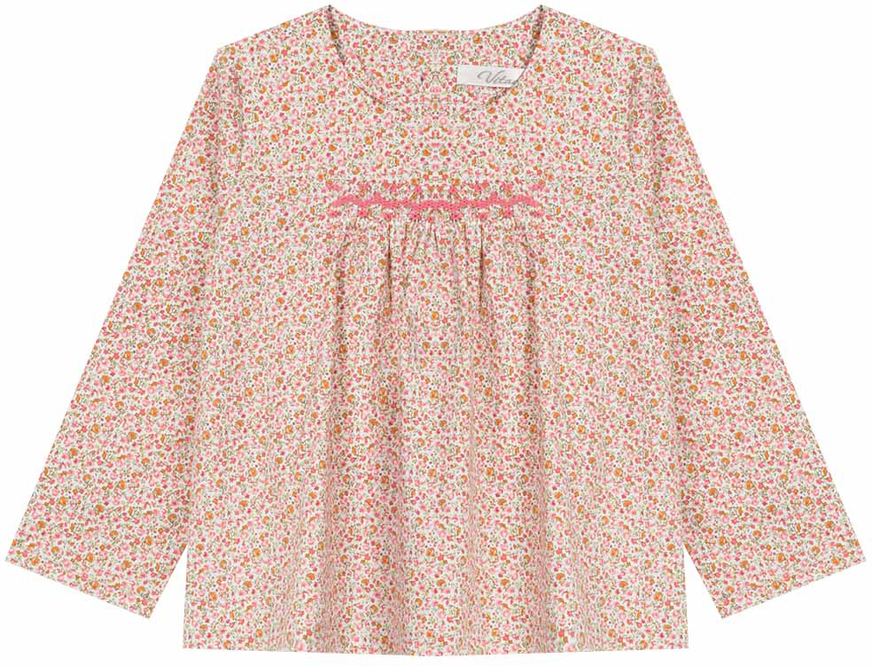 Туника для девочки Vitacci, цвет: розовый. 2172008-11. Размер 1282172008-11 Туника для девочки Vitacci, цвет: розовый. 2172008-11. Размер 1282172008-11Свободная туника из высококачественного хлопка понравится маленьким модницам, идеально сочетается с джинсами.