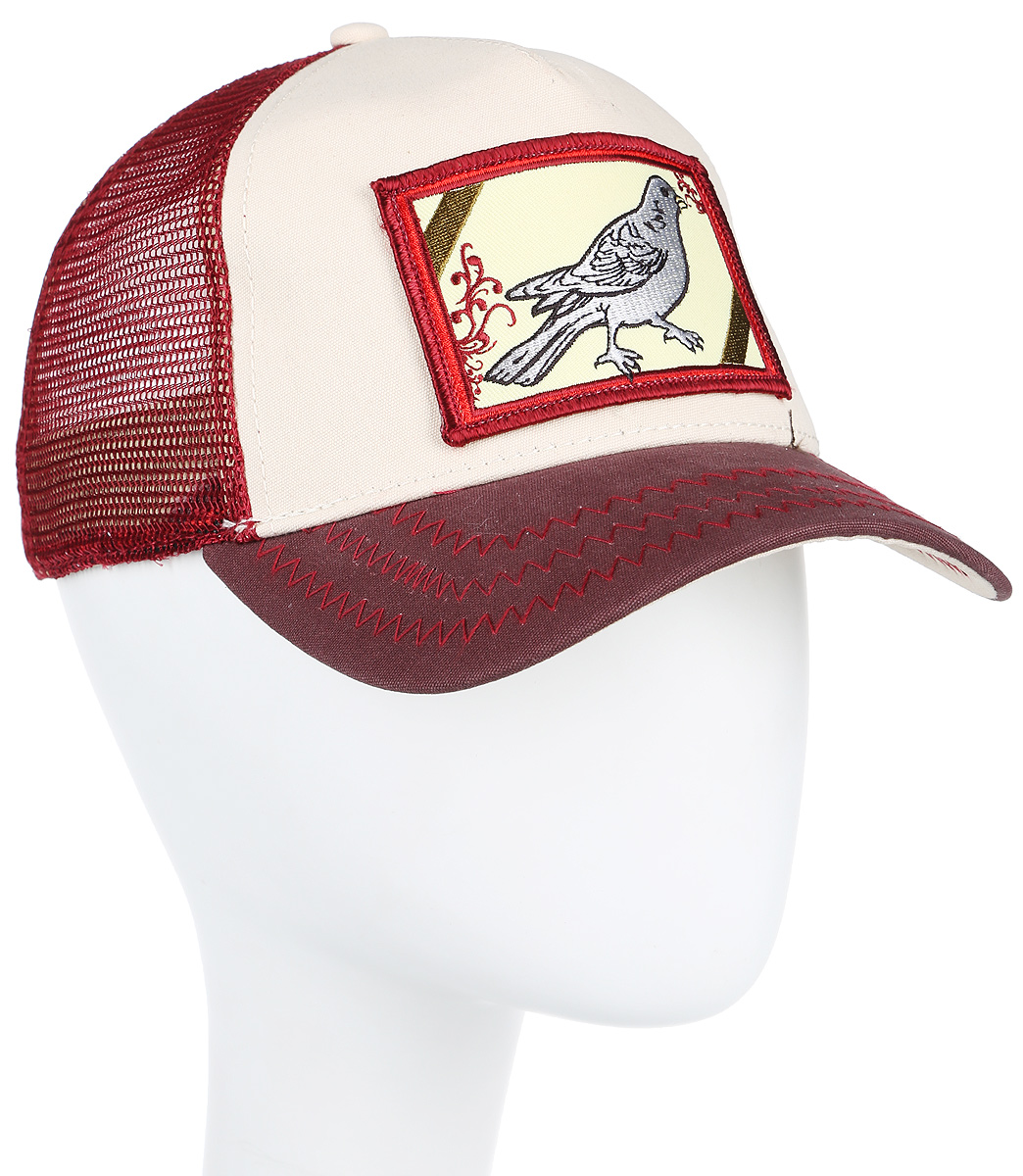 Бейсболка Goorin Brothers Dirty Bird, цвет: красный, кремовый. 42-973-86-00. Размер универсальный