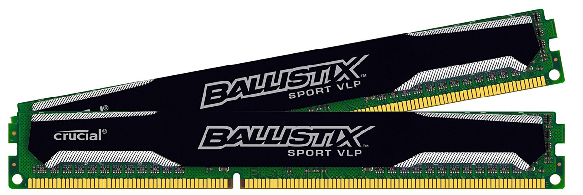 Crucial Ballistix Sport VLP DDR3L 2х4Gb 1600 МГц комплект модулей оперативной памяти (BLS2C4G3D1609ES2LX0CEU)BLS2C4G3D1609ES2LX0CEU Crucial Ballistix Sport VLP DDR3L 2х4Gb 1600 МГц комплект модулей оперативной памяти (BLS2C4G3D1609ES2LX0CEU)BLS2C4G3D1609ES2LX0CEUМодули оперативной памяти Crucial Ballistix Sport VPL типа DDR3L предоставляют качество работы, надежность и производительность, требуемую для современных компьютеров сегодня. Оснащены теплоотводом, выполненным из чистого алюминия, что ускоряет рассеяние тепла. Благодаря низкому напряжению (1,35 В), снижается потребление энергии, что обеспечивает отсутствие нагрева и бесшумную работу ПК.Общий объем памяти составляет 8 ГБ, что позволит свободно работать со стандартными, офисными и профессиональными ресурсоемкими программами, а также современными требовательными играми. Работа осуществляется при тактовой частоте 1600 МГц и пропускной способности, достигающей до 12800 Мб/с, что гарантирует качественную синхронизацию и быструю передачу данных, а также возможность выполнения множества действий в единицу времени. Параметры тайминга 9-9-9-24 гарантируют быструю работу системы.