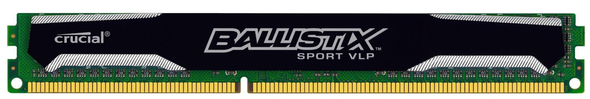 Crucial Ballistix Sport VLP DDR3L 4Gb 1600 МГц модуль оперативной памяти (BLS4G3D1609ES2LX0CEU)BLS4G3D1609ES2LX0CEU Crucial Ballistix Sport VLP DDR3L 4Gb 1600 МГц модуль оперативной памяти (BLS4G3D1609ES2LX0CEU)BLS4G3D1609ES2LX0CEUМодуль оперативной памяти Crucial Ballistix Sport VLP типа DDR3L предоставляет качество работы, надежность и производительность, требуемую для современных компьютеров сегодня. Оснащен теплоотводом, выполненным из чистого алюминия, что ускоряет рассеяние тепла.Модуль работает при тактовой частоте 1600 МГц и пропускной способности, достигающей до 12800 Мб/с, что гарантирует качественную синхронизацию и быструю передачу данных, а также возможность выполнения множества действий в единицу времени. Параметры тайминга 9-9-9-24 гарантируют быструю работу системы.