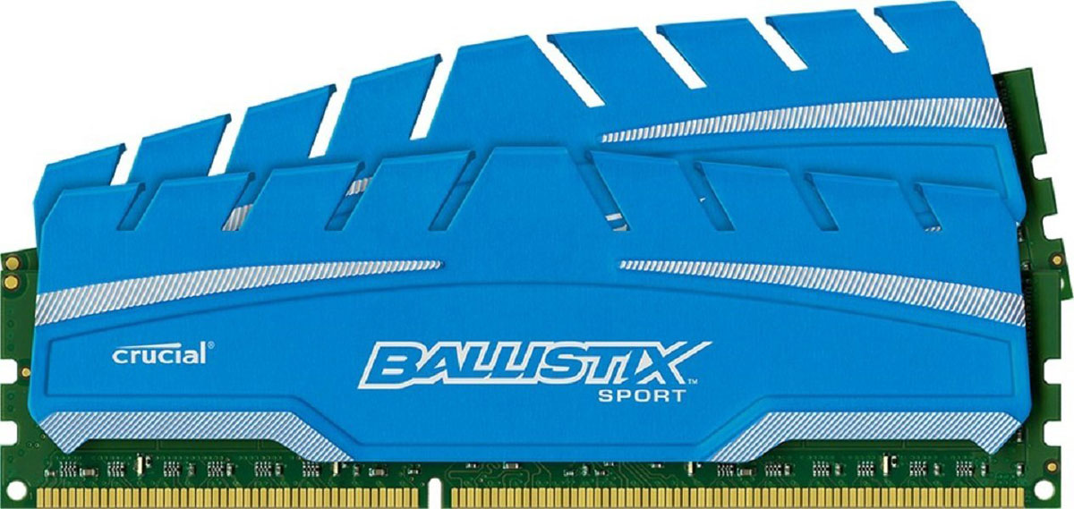 Crucial Ballistix Sport XT DDR3 2x4Gb 1600 МГц комплект модулей оперативной памяти (BLS2C4G3D169DS3CEU)BLS2C4G3D169DS3CEU Crucial Ballistix Sport XT DDR3 2x4Gb 1600 МГц комплект модулей оперативной памяти (BLS2C4G3D169DS3CEU)BLS2C4G3D169DS3CEUМодули оперативной памяти Crucial Ballistix Sport XT типа DDR3 предоставляют качество работы, надежность и производительность, требуемую для современных компьютеров сегодня. Оснащены теплоотводом, выполненным из чистого алюминия, что ускоряет рассеяние тепла.Общий объем памяти составляет 8 ГБ, что позволит свободно работать со стандартными, офисными и профессиональными ресурсоемкими программами, а также современными требовательными играми. Работа осуществляется при тактовой частоте 1600 МГц и пропускной способности, достигающей до 12800 Мб/с, что гарантирует качественную синхронизацию и быструю передачу данных, а также возможность выполнения множества действий в единицу времени. Параметры тайминга 9-9-9-24 гарантируют быструю работу системы.