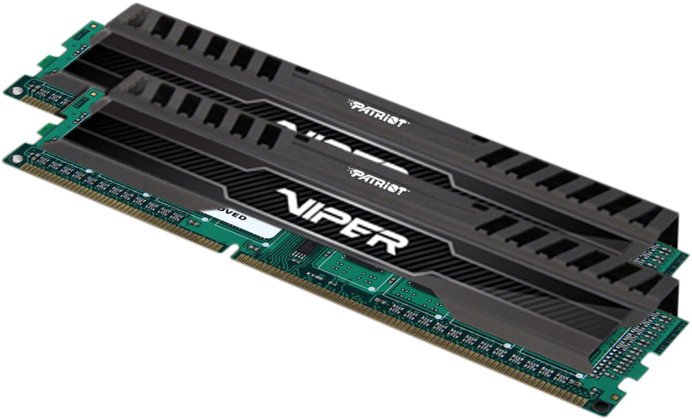 Patriot Viper 3 Black Mamba DDR3 2x8Gb 1600 МГц комплект модулей оперативной памяти (PV316G160C0K)PV316G160C0K Patriot Viper 3 Black Mamba DDR3 2x8Gb 1600 МГц комплект модулей оперативной памяти (PV316G160C0K)PV316G160C0KМодули оперативной памяти Patriot Viper 3 DDR3 полностью совместимы с процессорами и чипсетами Intel и AMD. Обеспечивают наилучшую производительность и стабильность даже для самых требовательных компьютерных сред. Радиатор модуля ускоряет рассеивание тепла. Общий объем памяти составляет 16 ГБ, что позволит свободно работать со стандартными, офисными и профессиональными ресурсоемкими программами, а также современными требовательными играми. Работа осуществляется при тактовой частоте 1600 МГц и пропускной способности, достигающей до 12800 Мб/с, что гарантирует качественную синхронизацию и быструю передачу данных, а также возможность выполнения множества действий в единицу времени. Параметры тайминга 10-10-10-27 гарантируют быструю работу системы.Имеется поддержка XMP для удобного разгона в автоматическом режиме.Модули памяти Patriot изготовлены из материалов высочайшего качества и протестированы вручную. Patriot заверяет, что каждый модуль памяти соответствует и превышает стандарты отрасли: апгрейд безо всяких замешательств.