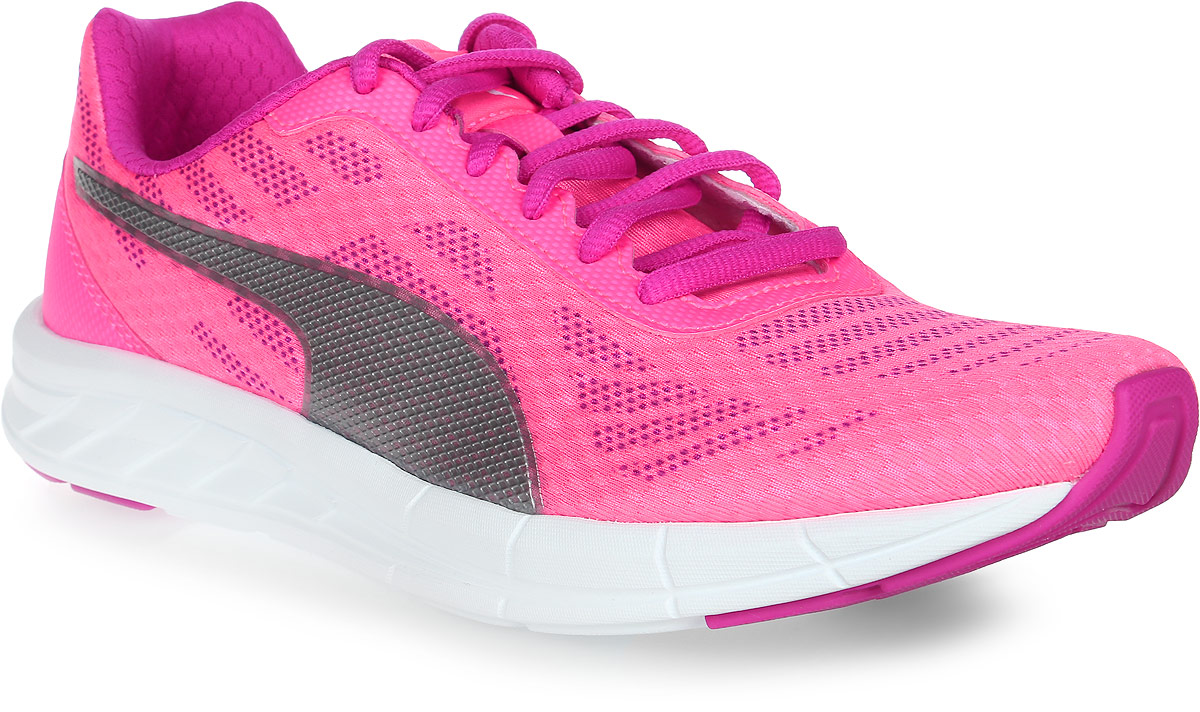 Кроссовки женские для бега Puma Meteor Wn S, цвет: розовый. 18905905. Размер 6 (38)18905905 Кроссовки женские для бега Puma Meteor Wn S, цвет: розовый. 18905905. Размер 6 (38)18905905Модель Meteor - это оптимальное соотношение цены и качества. Сверхлегкой и эластичной беговой обуви придан модный и стильный дизайн благодаря использованию оригинальных материалов верха. Это облегченные беговые кроссовки с современным дизайном для регулярных тренировок. Дышащий сетчатый верх не препятствует циркуляции воздуха и не ограничивает свободу движений. Легкий вспененный материал подошвы обладает отличными амортизирующими свойствами, а испещренная бороздками Flex ходовая поверхность обеспечивает гибкость и маневренность во время пробежки.
