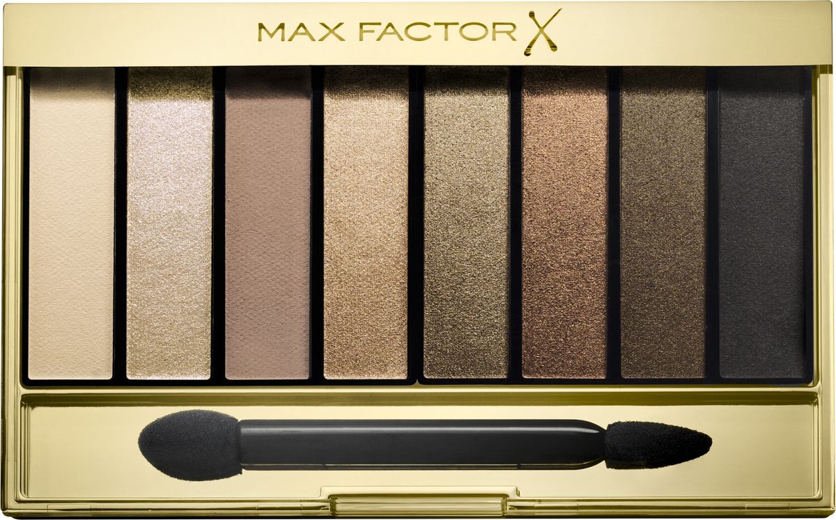 Max Factor Тени для век Masterpiece Nude Palette, Тон 02 golden nudes81543170 Max Factor Тени для век Masterpiece Nude Palette, Тон 02 golden nudes81543170Max Factor Masterpiece Nude Palette — это универсальная палитра теней для придания выразительности глазам. Благодаря восьми идеально подобранным оттенкам ты можешь создать гламурный макияж глаз в стиле «нюд». Идеально подобранные оттенки теней, от приглушенных до насыщенных, позволяют подчеркнуть выразительность глаз, создавая множество образов — от повседневных нюдовых до соблазнительных смоки. Формула: Запеченные тени отдают больше пигмента для более яркого, насыщенного цвета. Тени из палетки легко накладываются и имеют бархатистую текстуру. Они делятся на матовые, шиммерные и блестящие. Выбери из трех палеток ту, которая подходит твоему тону кожи. Найди палитру, которая идеально подходит для твоего тона кожи: Cappuccino Nudes для теплых тонов кожи; Rose Nudes для холодных тонов кожи; Golden Nudes для темных тонов кожи.