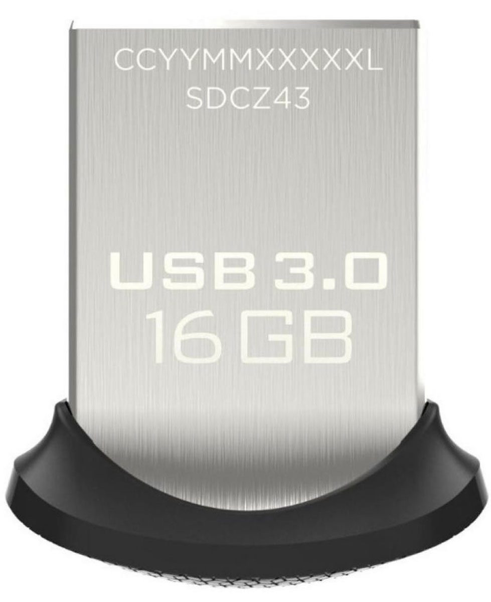 SanDisk Ultra Fit 3.0 16GB, Black USB-накопитель