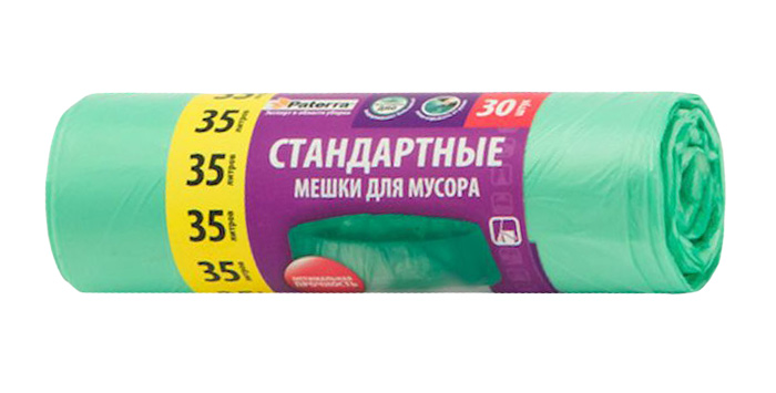 Мешки для мусора Paterra, цвет: зеленый, 35 л, 30 шт106-055 Мешки для мусора Paterra, цвет: зеленый, 35 л, 30 шт106-055Мешки Paterra, выполненные извысокопрочного и эластичного полиэтилена, обеспечатчистоту и гигиену в квартире. Они удобны для сбора иутилизации мусора,занимают мало места, практичны в использовании. Благодаря удобным размерам, мешки легко вкладываются в ведро.Количество: 30 шт.Размер мешка: 52 х 57 см.