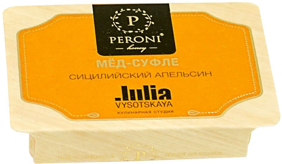 Peroni мед-суфле порционный Сицилийский апельсин, 2 шт по 25 мл4627093812523 Peroni мед-суфле порционный Сицилийский апельсин, 2 шт по 25 мл4627093812523Этот вкус был разработан совместно с поварами студии Юлии Высоцкой. Как и положено настоящим сицилийским апельсинам, вкус получился с кислинкой и ярко выраженным апельсиновым вкусом, едва заметным итальянским акцентом. Яркий, сочный, согретый южным солнцем и наполненный витаминами - настоящий фейерверк ощущений в элегантной баночке от компании Peroni.