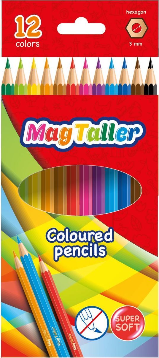 MagTaller Набор цветных карандашей Kuvio 12 цветов