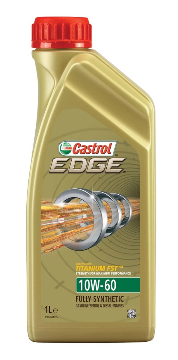 Моторное масло Castrol EDGE 10W-60, синтетическое, 1 л156F65 Моторное масло Castrol EDGE 10W-60, синтетическое, 1 л156F65Полностью синтетическое моторное масло Castrol EDGE произведено с использованием новейшей технологии TITANIUM FST, придающей масляной пленке дополнительную силу и прочность благодаря соединениям титана. TITANIUM FST радикально меняет поведение масла в условиях экстремальных нагрузок, формируя дополнительный ударопоглощающий слой. Испытания подтвердили, что TITANIUM FST в 2 раза увеличивает прочность пленки, предотвращая ее разрыв и снижая трение для максимальной производительности двигателя. С Castrol EDGE Ваш автомобиль готов к любым испытаниям независимо от дорожных условий.