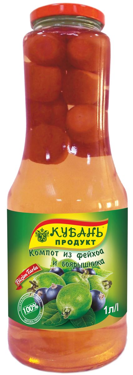 Кубань Продукт компот из фейхоа с боярышником, 1 л4630006825275 Кубань Продукт компот из фейхоа с боярышником, 1 л4630006825275Компот Кубань Продукт изготовлен исключительно из натурального сырья. В нём содержатся витамины.