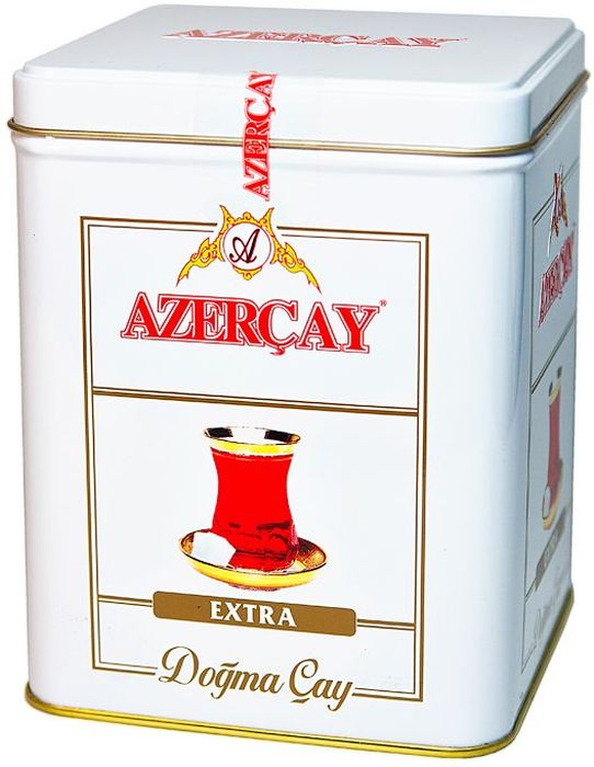 Azercay Extra чай черный листовой, 250 г4760001701486 Azercay Extra чай черный листовой, 250 г4760001701486Чай черный байховый высшего сорта. Смесь чаев из регионов Азербайджана Ленкоран и Астара.Способ приготовления: заварить из расчета 1 чайная ложка на чашку. Настаивать 5-6 минут.