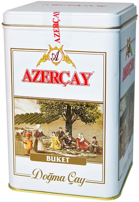 Azercay Buket чай черный листовой, 250 г4760062100877 Azercay Buket чай черный листовой, 250 г4760062100877Чай черный байховый крупнолистовой высшего сорта. Смесь чаев из регионов Азербайджана Ленкоран и Астара. Способ приготовления: заварить из расчета 1 чайная ложка на чашку. Настаивать 5-6 минут.